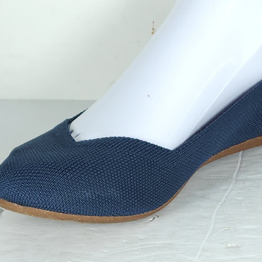 Rothy's Women's The Flat Round Toe US6 Navy Blue Textile Slip On Ballet Flats - Picture 14 of 16